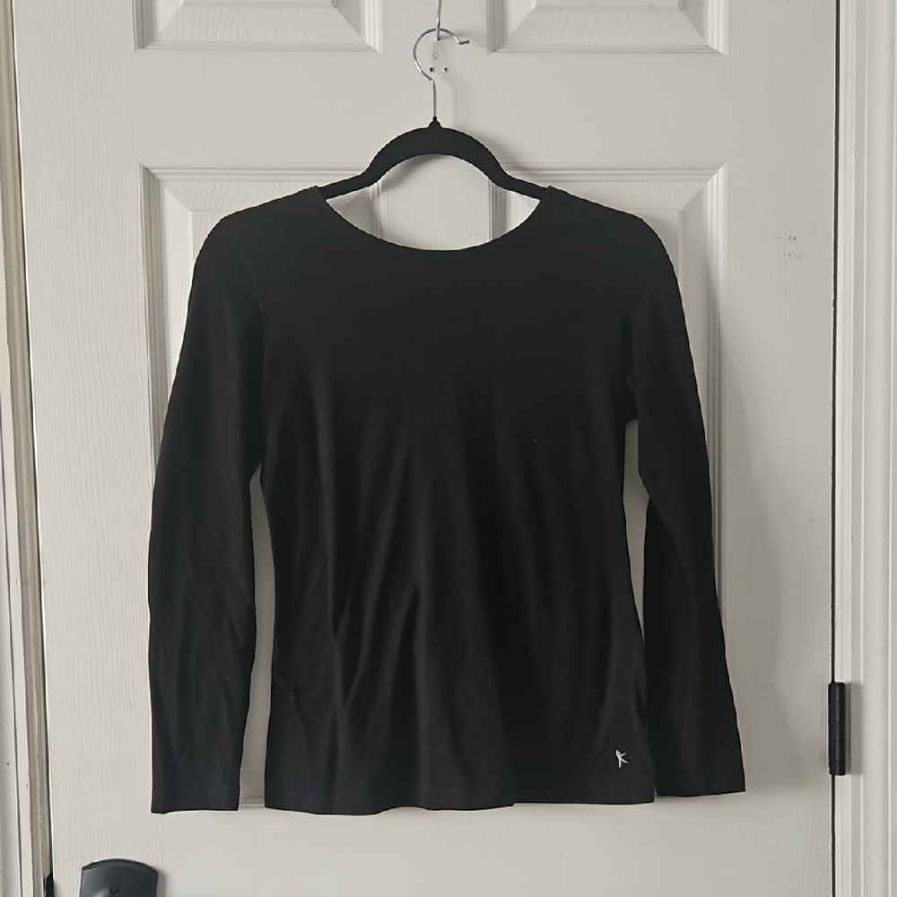 Danskin Now Black Long Sleeve Tee